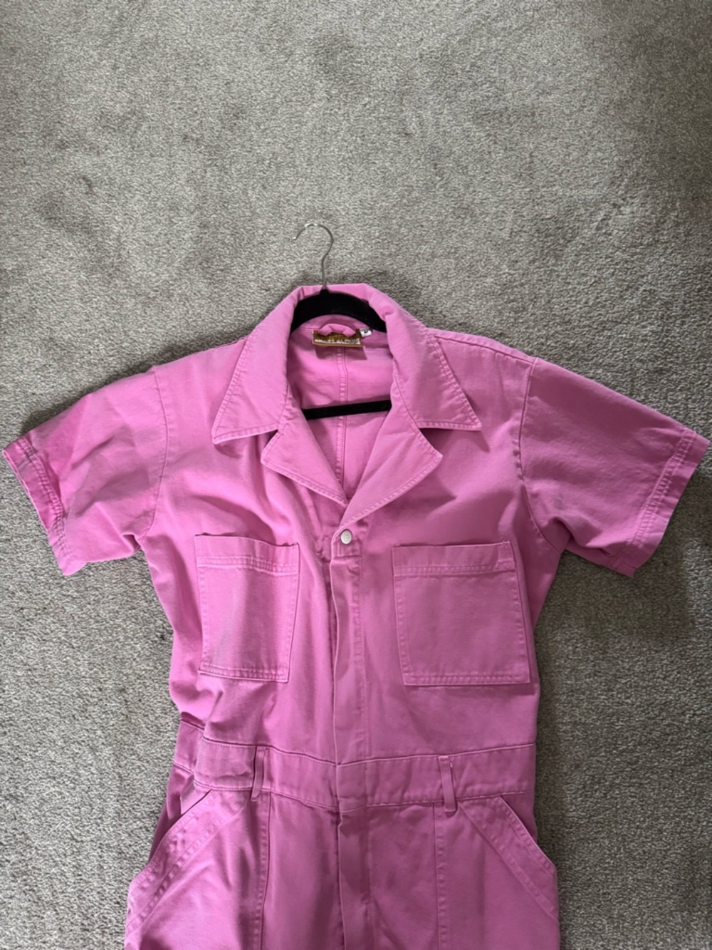Big Bud Press Pink Short-Sleeve Utility Jumpsuit - Picture 2 of 4